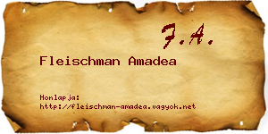 Fleischman Amadea névjegykártya