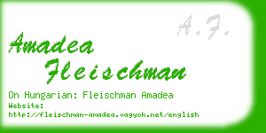 amadea fleischman business card